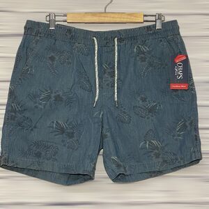 NWT - CHAPS Coastland Wash 100% Cotton Flex Waistband 7" Inseam Men's Shorts